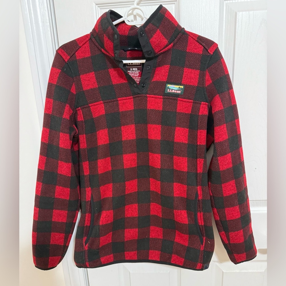 L.L. Bean Mountain Classic Fleece Pullover - Buffalo Plaid Size Small